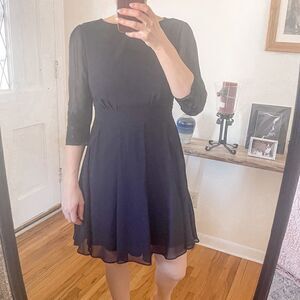 Ted Baker Gaenor Embroidered Mini Dress Midnight Blue